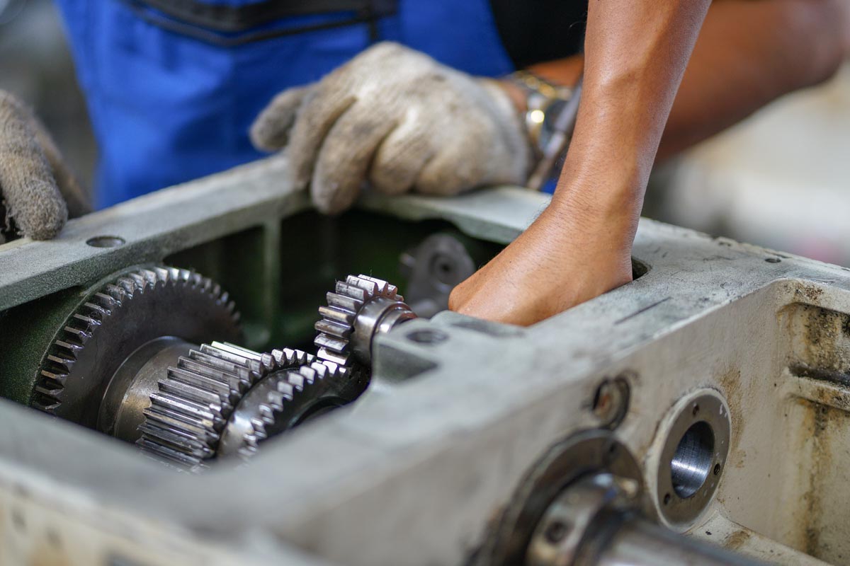 Preventive machine maintenance and retrofit in machine shop.