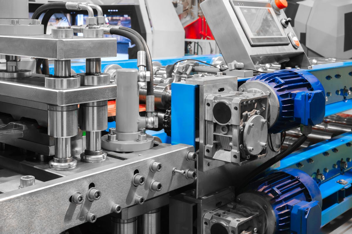 Conveyor Belt Food.Factory for the production of food. Production line with packaging. Food products in plastic packaging on the conveyor. food production concept